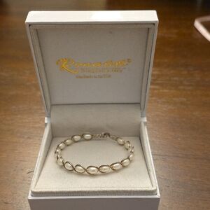 Ronald van der Kemp Silver and Pearl Bracelet